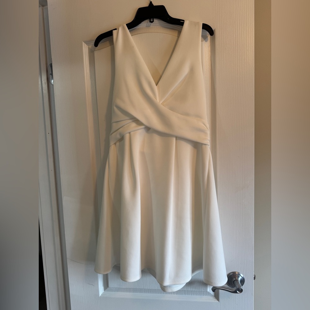Ivy + Blu Elegant Cream Dress with bow